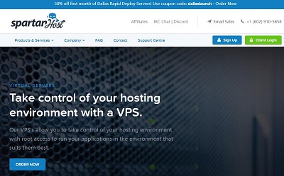 黑五#SpartanHost：达拉斯VPS，$3.75/月，2核/1.5GB内存/22GB NVMe/10Gbps端口@2.5TB流量-大耳狗